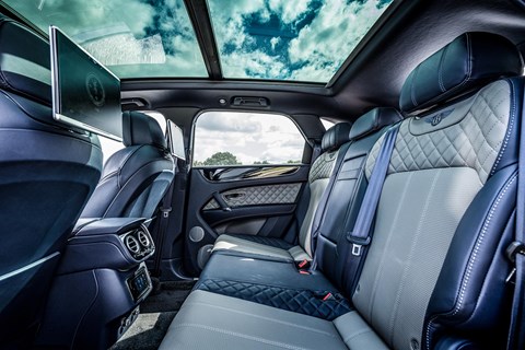 Bentley Bentayga rear seats and passenger compartment