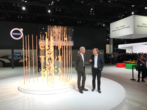 Volvo stand at 2018 Los Angeles Auto Show - no cars!