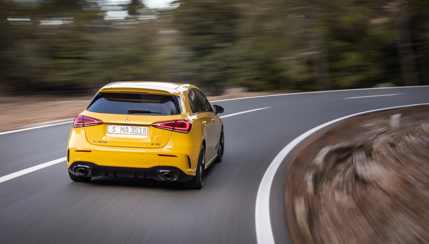Mercedes-AMG A35 rear cornering