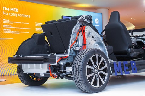 Electric Volkswagen cars: lots of space in EV package