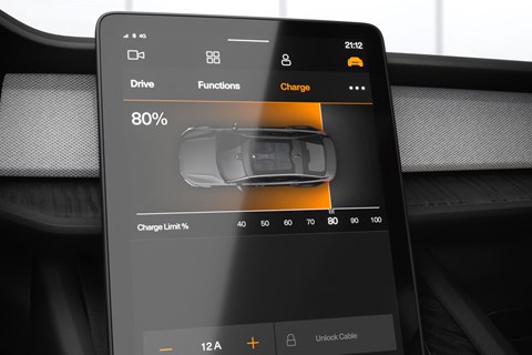 polestar 2 infotainment screen