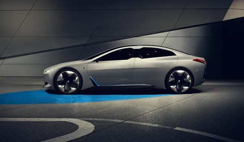 The BMW i Vision Dynamics previewed the i4 production car