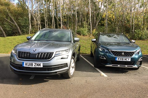 Our Skoda Kodiaq meets a Peugeot 5008