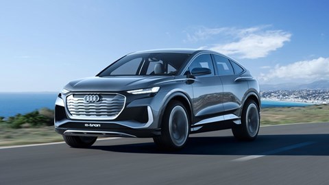 Grey Audi Q4 e-Tron concept