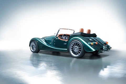 Morgan Plus Six green rear