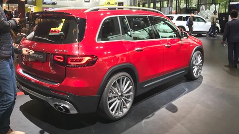 Mercedes GLB 35 AMG at the Frankfurt motor show 2019 - rear view, red