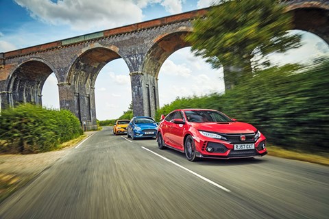 Megane Civic ST front tracking civic front