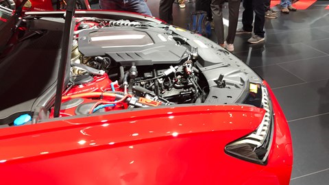 Audi RS6 Avant at the Frankfurt motor show 2019 - engine