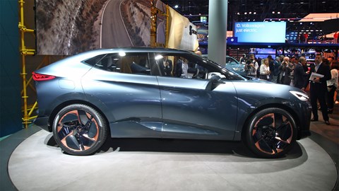 Cupra Tavascan at Frankfurt motor show 2019 - side view