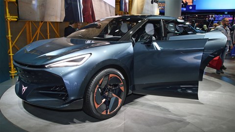 Cupra Tavascan at Frankfurt motor show 2019 - doors open