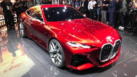 BMW Concept 4 at the Frankfurt motor show 2019 - surrounded by crowds