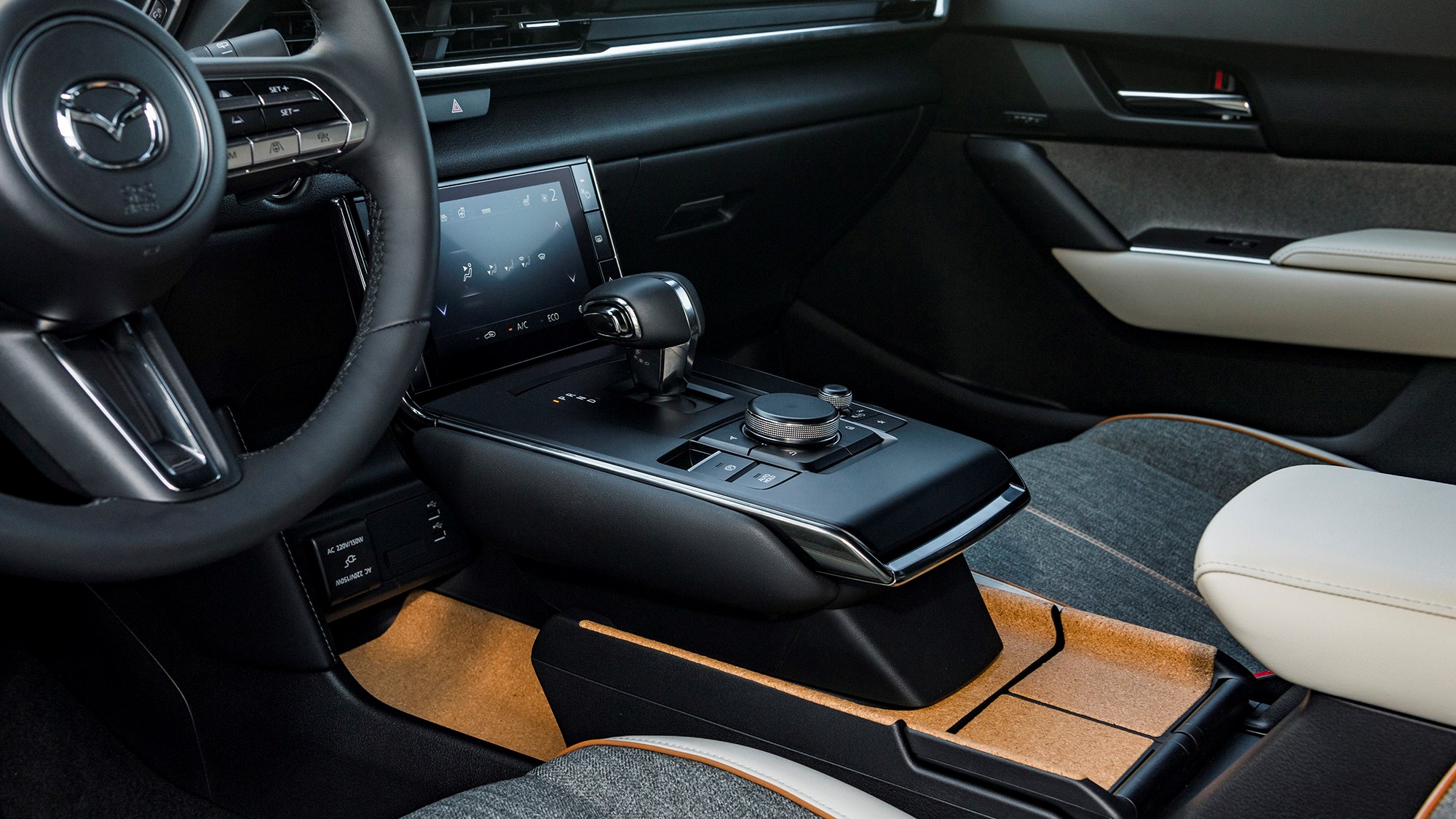 MX-30's unusual cork interior trim MX-30's unusual cork interior trim
