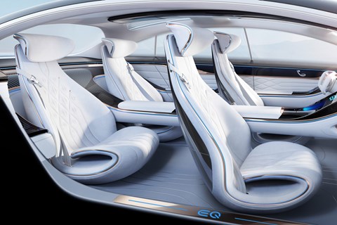 Inside the Mercedes EQS concept interior: a roomy cabin