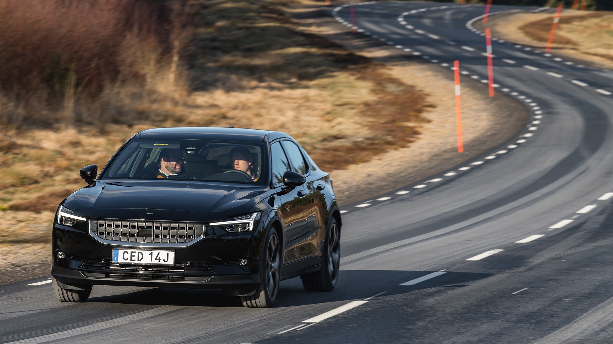 2020 Polestar 2 driving 2020 Polestar 2 driving