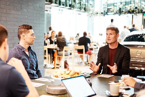 David Coulthard speaks to the Australian media, including our sister magazine Wheels