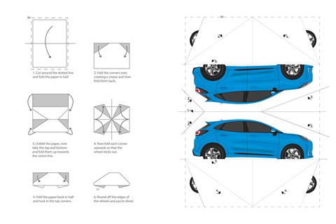 Build your own origami Ford Puma