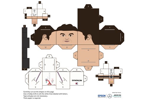 Mercedes Toto Wolff paper model