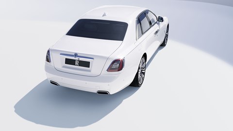 Rolls-Royce Ghost, 2020, white, rear view, high