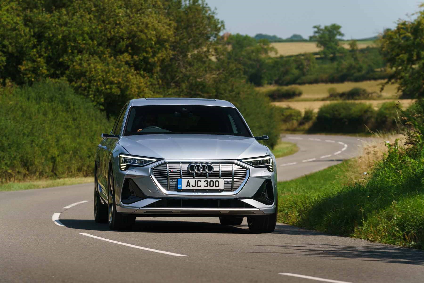 Audi e-Tron Sportback driving front Audi e-Tron Sportback driving front