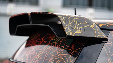 Mini JCW Electric GP-style rear spoiler