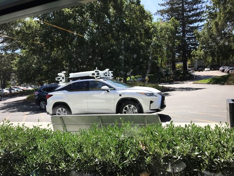 Lexus RX autonomous car prototype spotted near Apple HQ