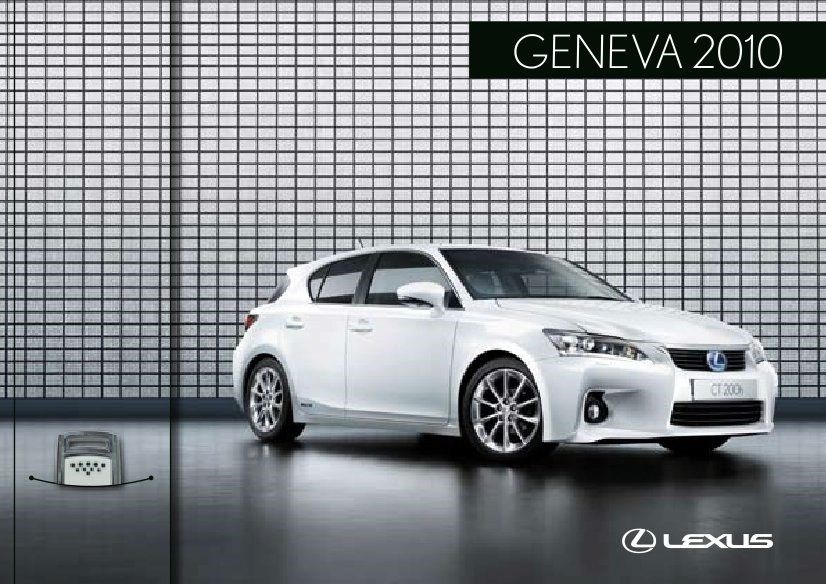 Lexus Ct200h 2010 Brochure Leaks Early Car Magazine Ct200h The Media Brochure In Question