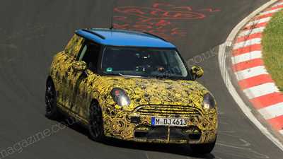 Mini Cooper S (2014) spy photos at the Nurburgring