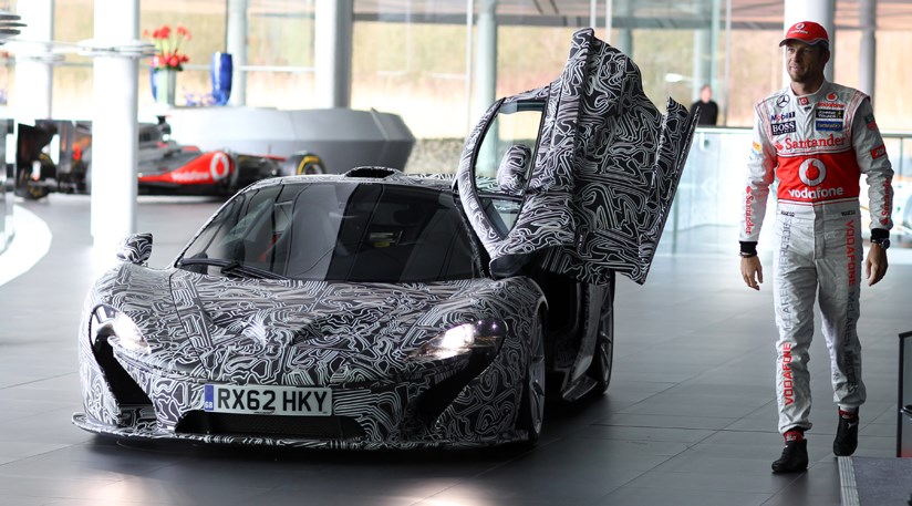 Jenson Button in McLaren P1 (2013) supercar fly-by | CAR Magazine