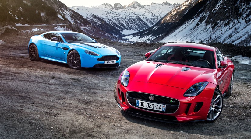 Jaguar F-type R Coupe vs Aston Martin V12 Vantage S (2014) CAR review