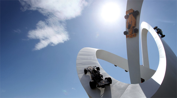 The sculpture in front of Goodwood House amazes every year: here's Lotus's effort