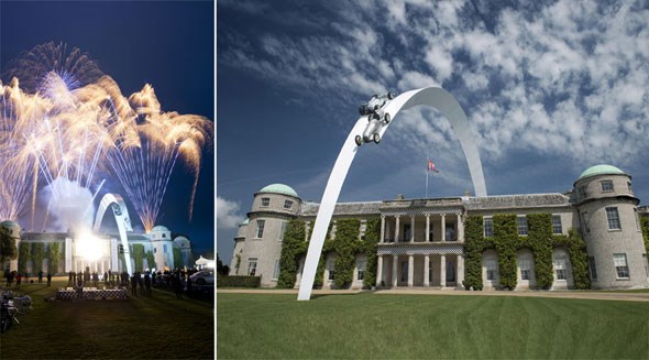 Spectacular fireworks mark official launch of Goodwood sculpture on Thursday evening