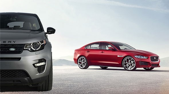 Land Rover Discovery Sport (left) and Jaguar XE: two Brit icons land in Paris