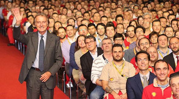 Luca di Montezemolo bids farewell to Ferrari staff in Maranello this week