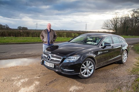 Keeper Greg Fountain and CAR magazine's Mercedes CLS Shooting Brake