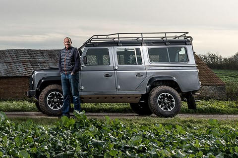Keeper Steve Moody and CAR's Land Rover Defender
