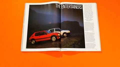The Entertainers: Peugeot 205 GTI vs Fiat Uno Turbo, CAR magazine, December 1985