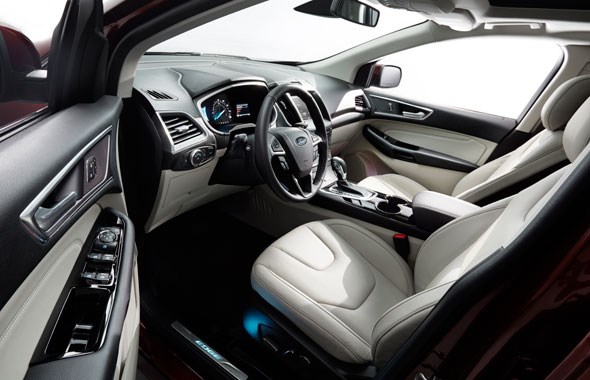 Inside the spacious cabin of the new 2015 Ford Edge
