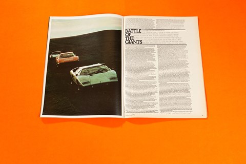 Porsche 911 Turbo v Ferrari Boxer v Lamborghini Countach, CAR magazine, January 1976