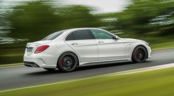 The new Mercedes-AMG C63 saloon in white: ice cool?