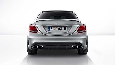 Quad tailpipes and bulging wheelarches: definitely an AMG