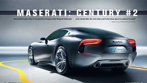 The Maserati Alfieri concept car, photographed exclusively for CAR magazine, January 2015, by John Wycherley