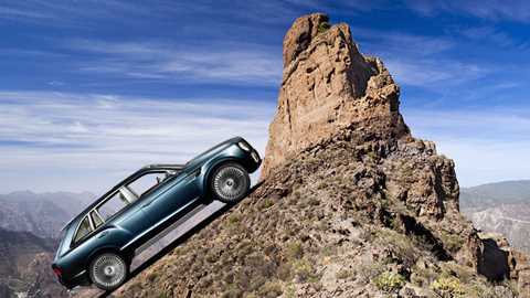 The Bentley Bentayga concept car on its namesake - the Roque Bentayga (pic by Getty)