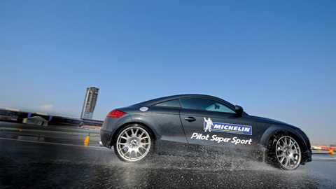 Tyre tested on Dubai Autodrome’s wet circle