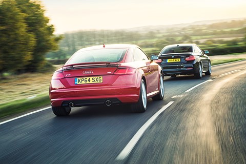 Audi TT vs BMW 2-series Coupe (2015). Shot for CAR magazine by Richard Pardon