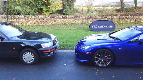 Lexus book-ends: LS from 1989 (left) and LFA (right)