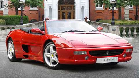 An un-green F355 Spider. Verdi Silverstone was rare, fortunately 