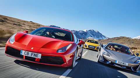 Ferrari 488 vs McLaren 570S vs Audi R8 V10 Plus