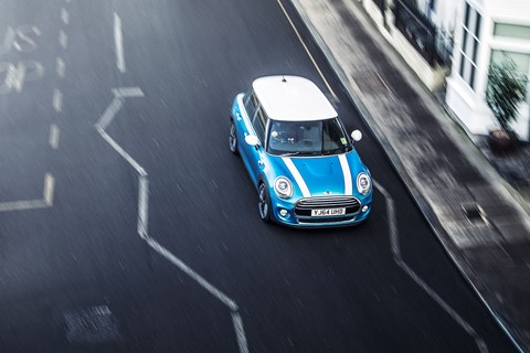 Our Mini on the mean streets of London
