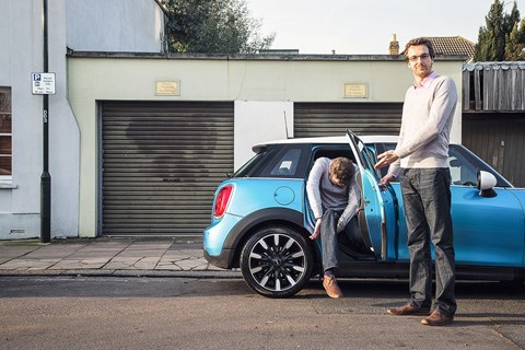 CAR's Ben Pulman(s) with the long-term Mini five-door