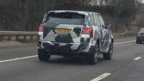 The mystery disguised Range Rover Sport on the M1